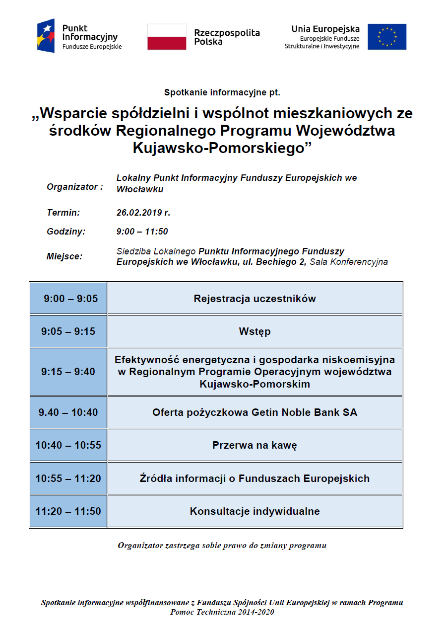 Termin i program spotkania we Włocławku